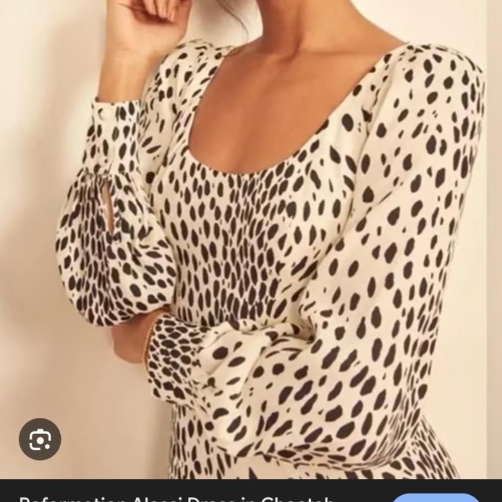 Elegant Black and White Patterned Dress - Picture 3 of 5